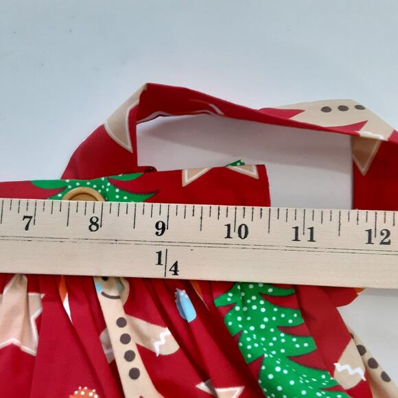 Eleanor Rose Gingerbread Man Pinafore Skirt Dress Christmas Overalls Girls 3/4 - Picture 7 of 9
